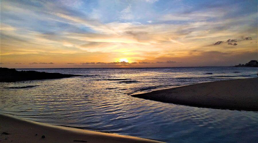 Pôr do Sol na praia do Rio Vermelho em Salvador, Bahia